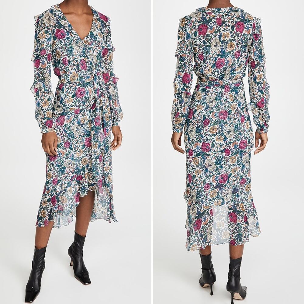 Veronica‎ Beard Anoki floral-print silk-chiffon midi dress